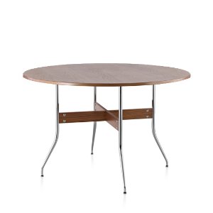 Nelson Swag Leg Dining Table Round Top/Walnut