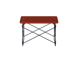 Eames® Wire Base Low Table/Iron Red/Black Blue
