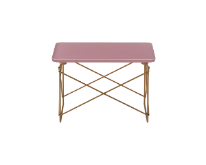 Eames® Wire Base Low Table/Powder Pink/Toffee